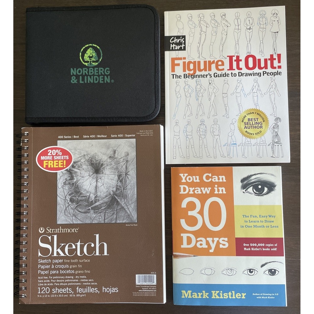 Strathmore Sketch Book Drawing People Norbert And Linden Kit Draw In 30 Days Art